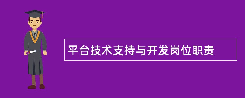 平台技术支持与开发岗位职责