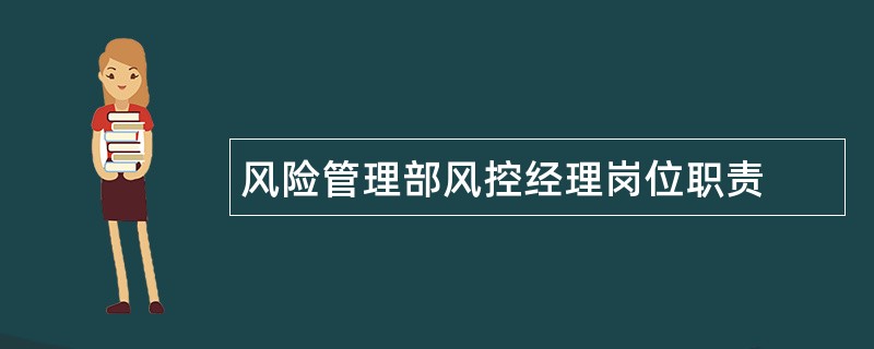 风险管理部风控经理岗位职责