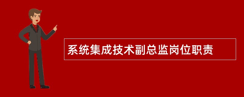 系统集成技术副总监岗位职责