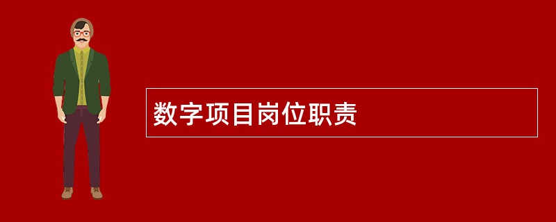 数字项目岗位职责