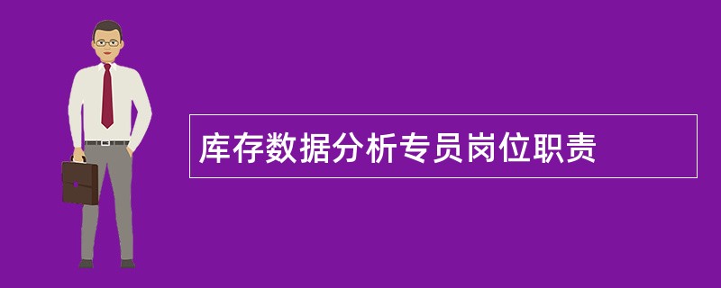 库存数据分析专员岗位职责