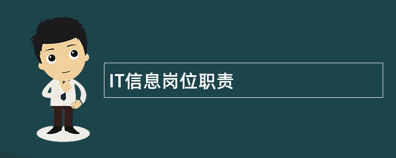 IT信息岗位职责