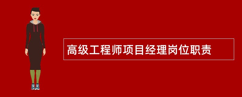 高级工程师项目经理岗位职责