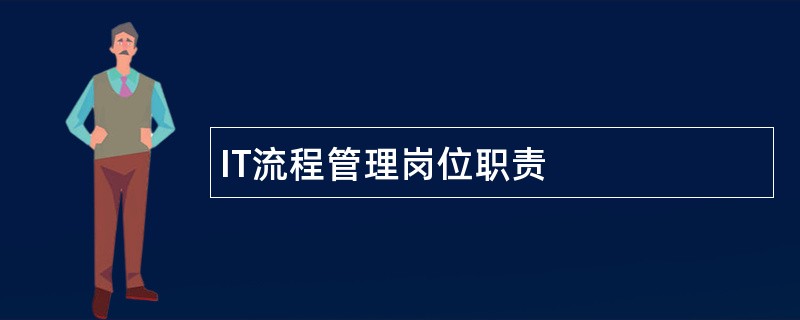 IT流程管理岗位职责