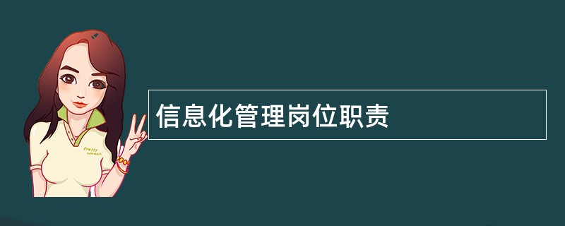 信息化管理岗位职责