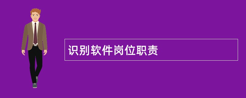 识别软件岗位职责