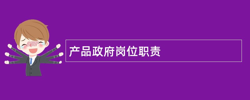 产品政府岗位职责