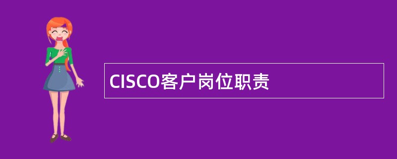CISCO客户岗位职责