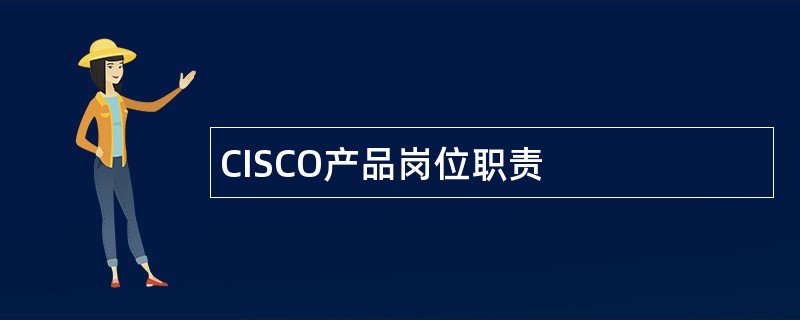 CISCO产品岗位职责