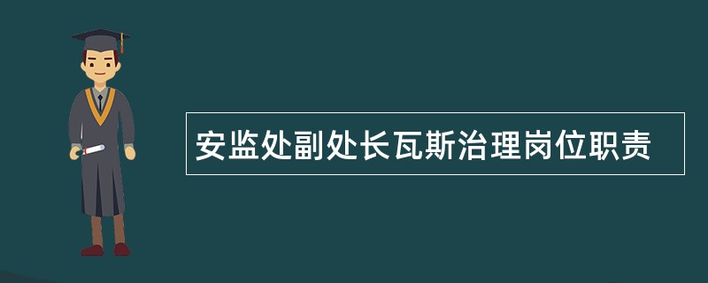 安监处副处长瓦斯治理岗位职责