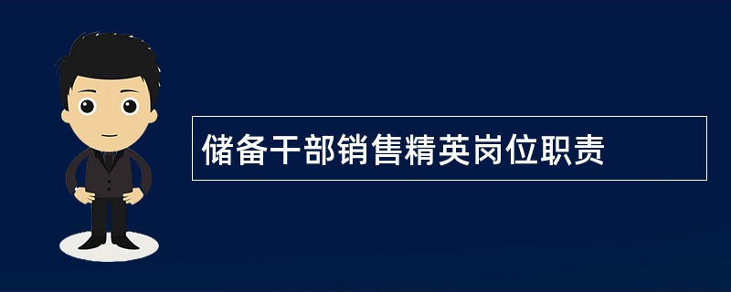 储备干部销售精英岗位职责