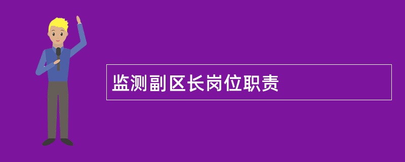 监测副区长岗位职责