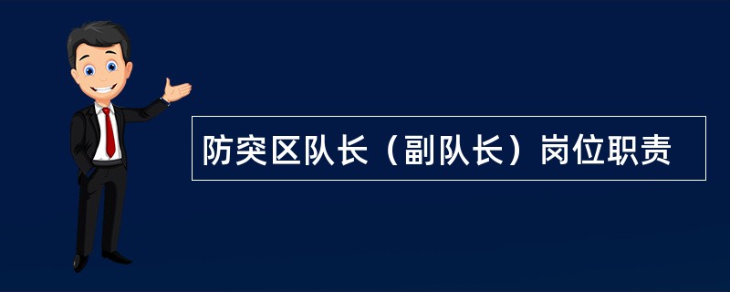 防突区队长（副队长）岗位职责