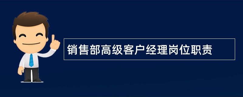 销售部高级客户经理岗位职责