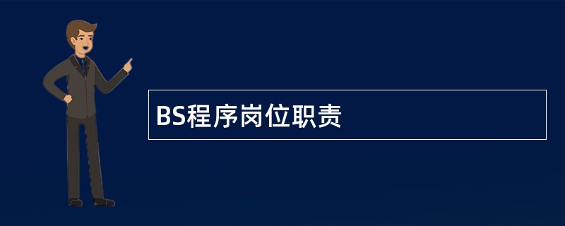 BS程序岗位职责