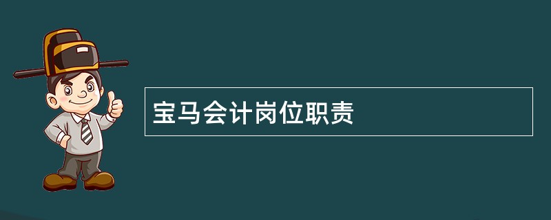 宝马会计岗位职责