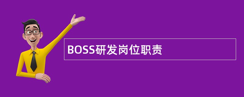 BOSS研发岗位职责