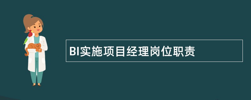 BI实施项目经理岗位职责