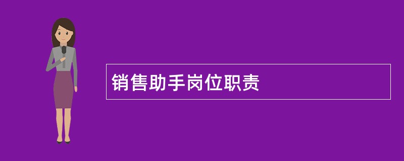 销售助手岗位职责