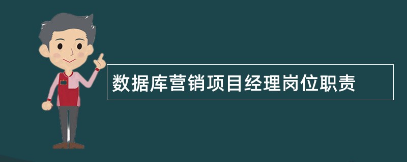 数据库营销项目经理岗位职责