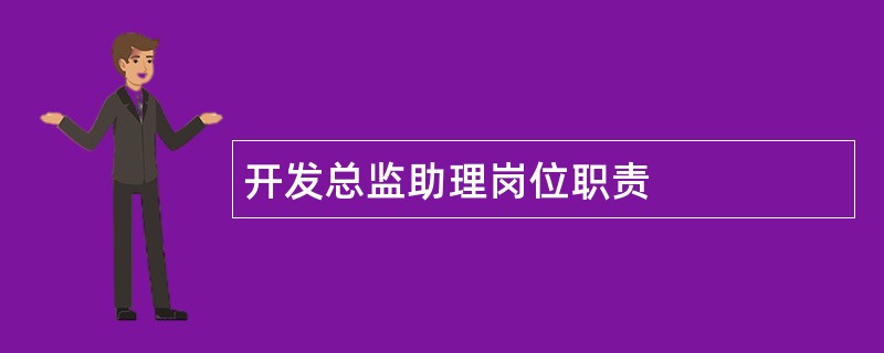 开发总监助理岗位职责