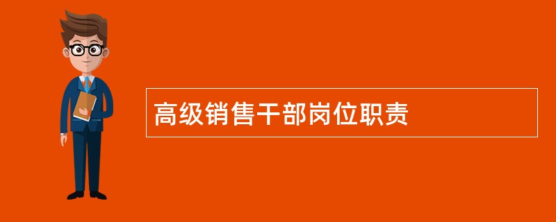 高级销售干部岗位职责