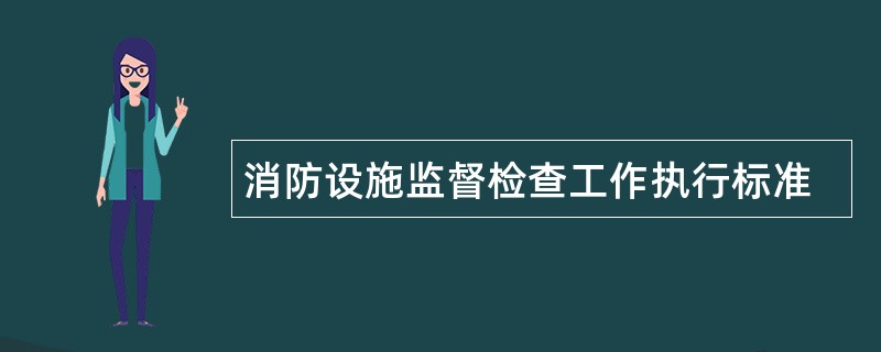 消防设施监督检查工作执行标准