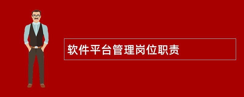 软件平台管理岗位职责