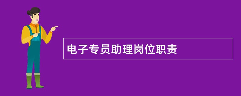 电子专员助理岗位职责