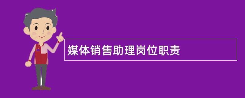 媒体销售助理岗位职责