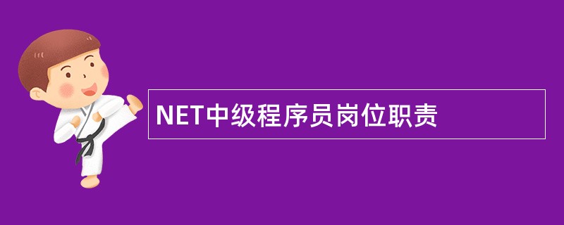 NET中级程序员岗位职责