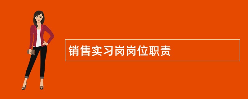 销售实习岗岗位职责