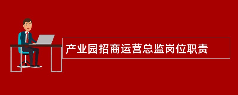 产业园招商运营总监岗位职责