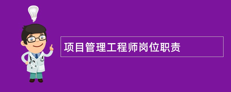 项目管理工程师岗位职责