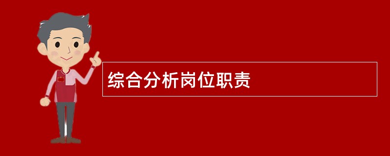 综合分析岗位职责