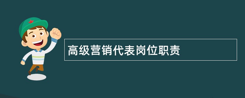 高级营销代表岗位职责