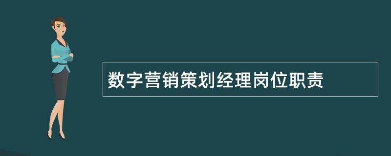 数字营销策划经理岗位职责