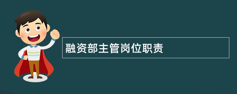 融资部主管岗位职责