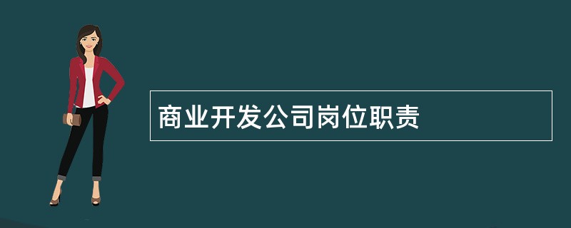 商业开发公司岗位职责