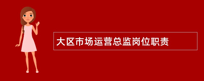 大区市场运营总监岗位职责