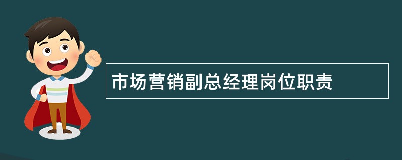 市场营销副总经理岗位职责