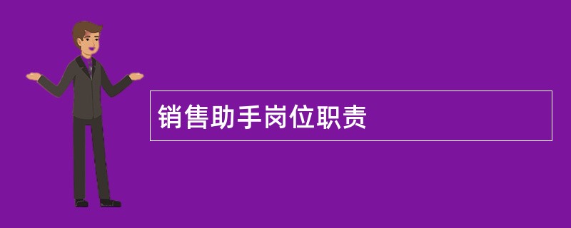 销售助手岗位职责