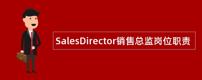 SalesDirector销售总监岗位职责