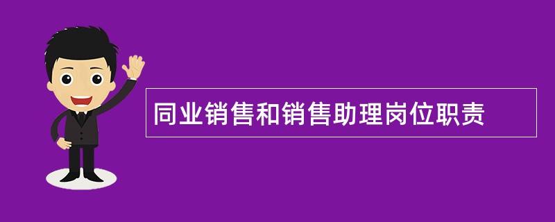 同业销售和销售助理岗位职责