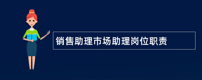 销售助理市场助理岗位职责