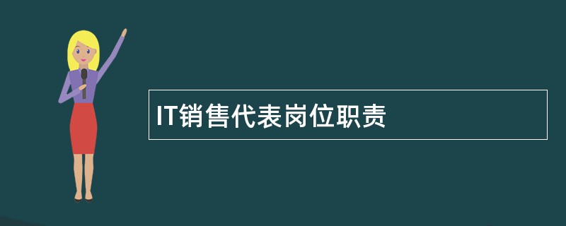 IT销售代表岗位职责