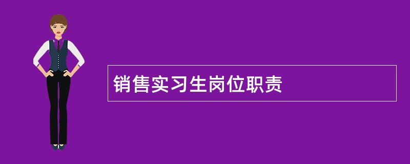 销售实习生岗位职责