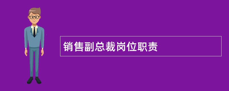 销售副总裁岗位职责