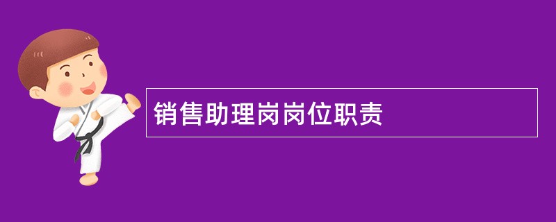 销售助理岗岗位职责