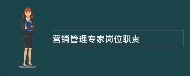 营销管理专家岗位职责